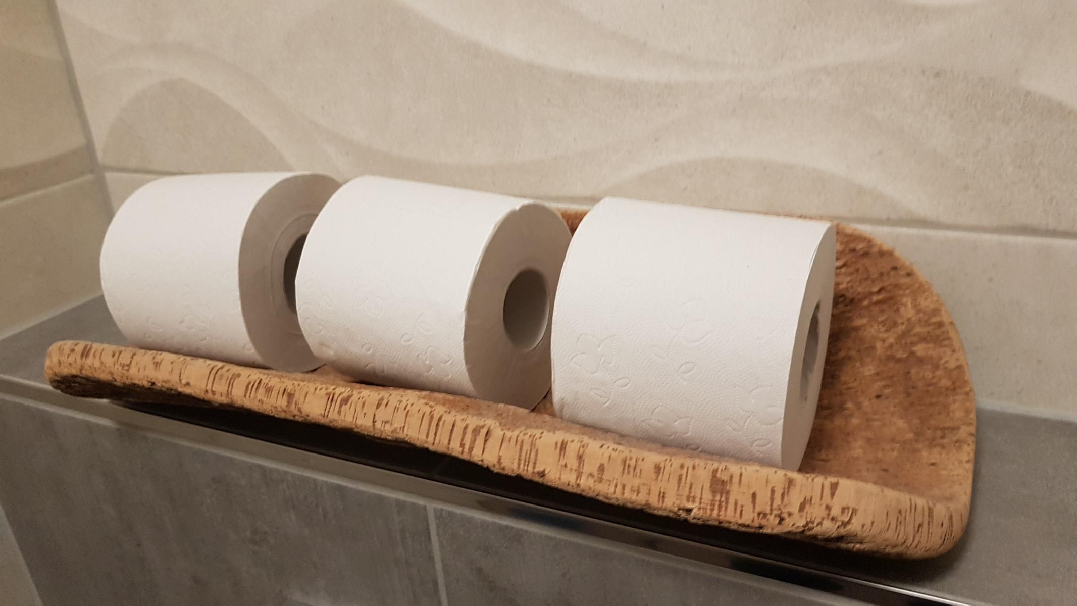 Toilettenpapier-Halter aus Korkrinde