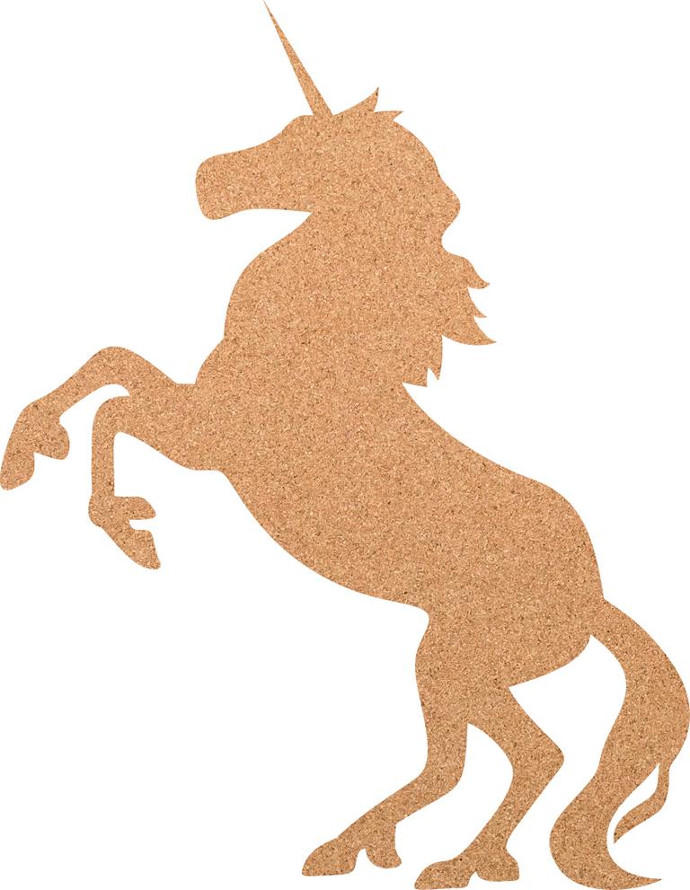 Kork-Pinnwand Einhorn