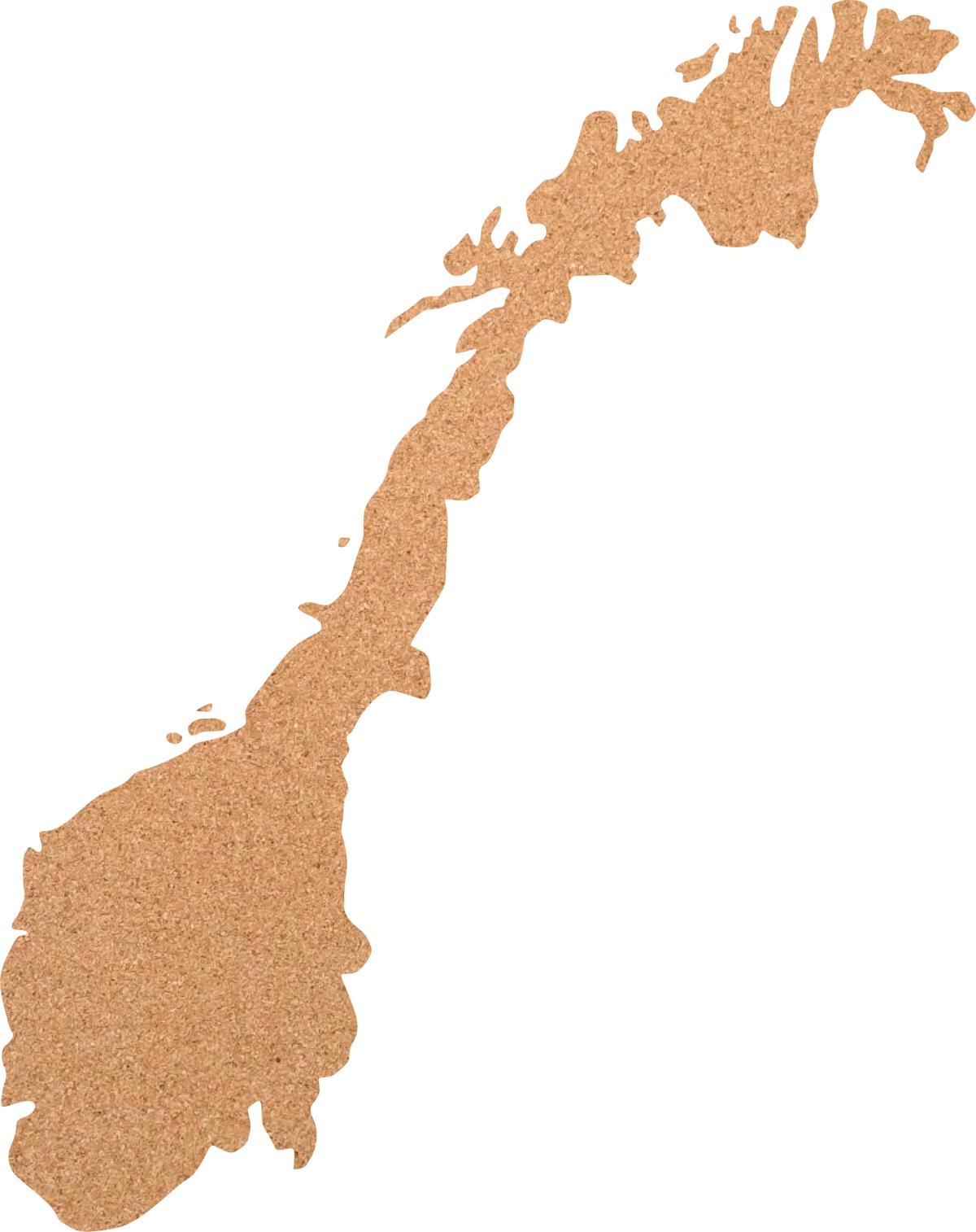 Norwegen-Pinnwand aus Kork