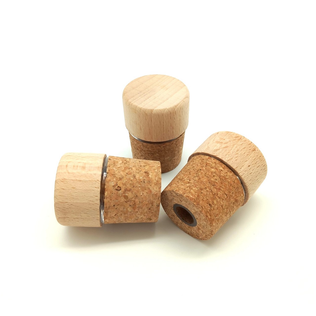 Flaschenausgießer mit Holzdeckel – breiter Korken