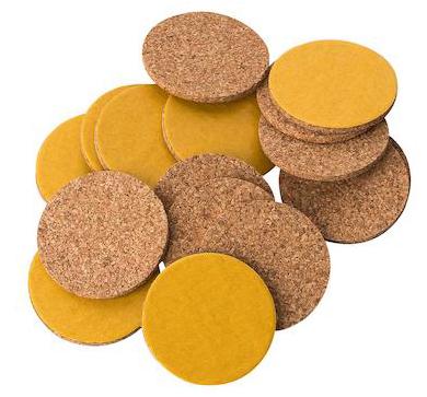 Runde Korkplättchen | selbstklebend | 15er-Set | Ø 2 - 3 cm