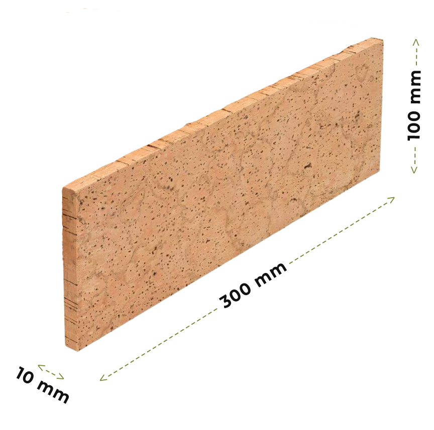 Korkpad aus reinem Naturkork 30x10 cm (Stärke: 5mm / 10mm)