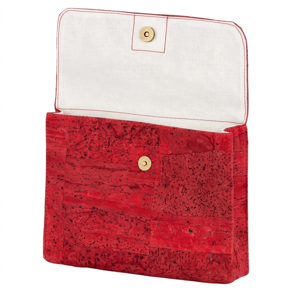 Schminktasche Rot aus Kork