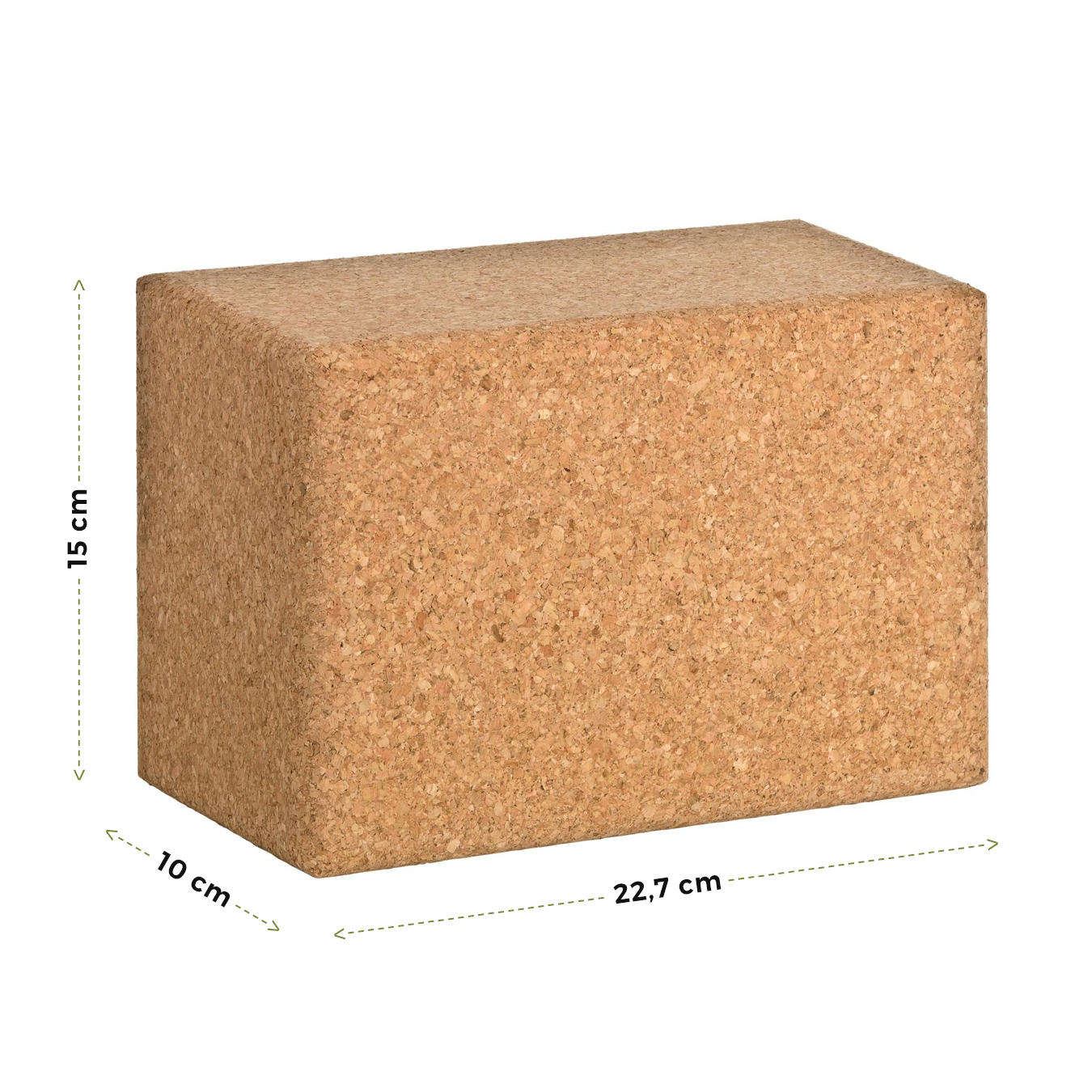 XXL Yoga Block aus Kork, Maße: 23x15x10 cm