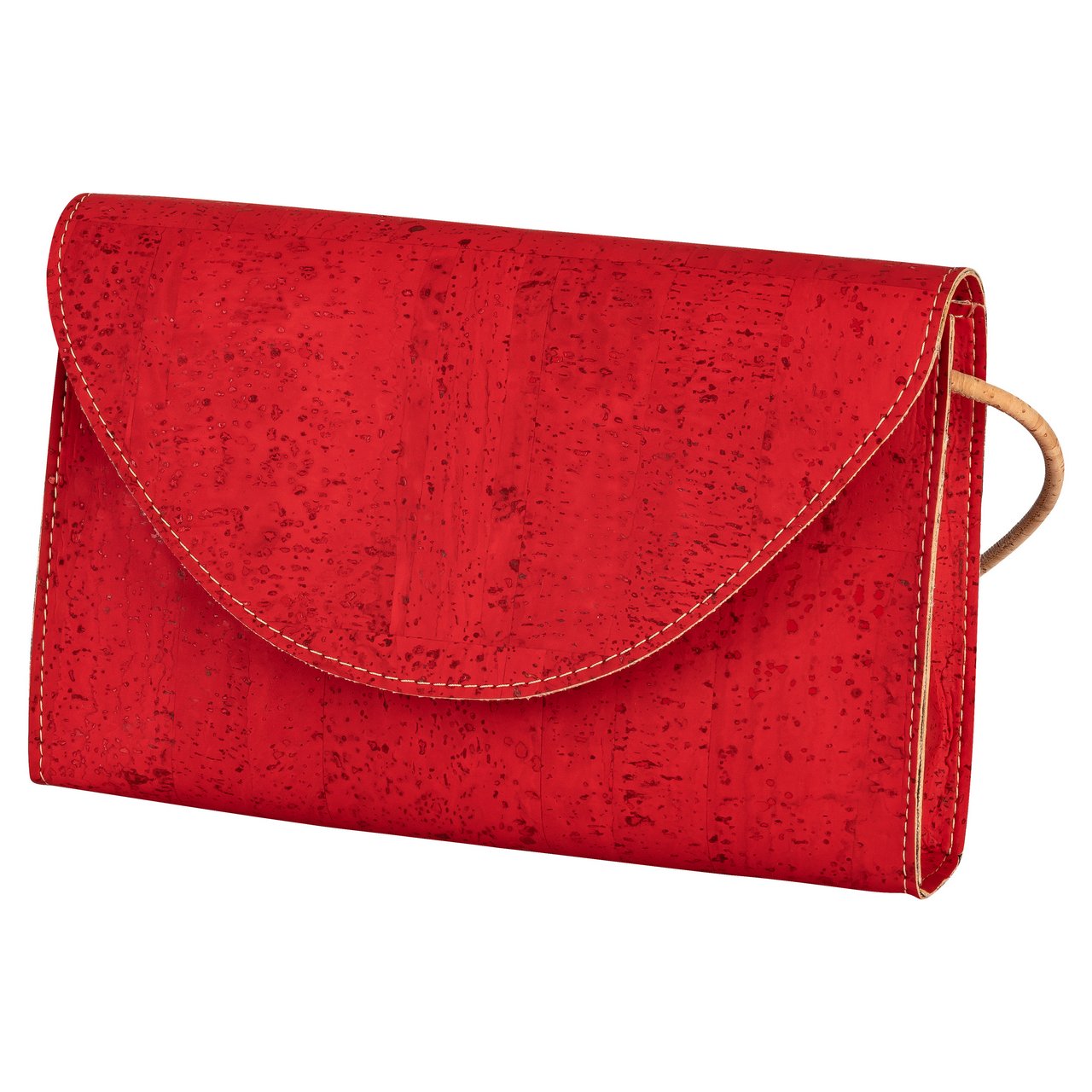 Vegane Handtasche aus Korkstoff Rot