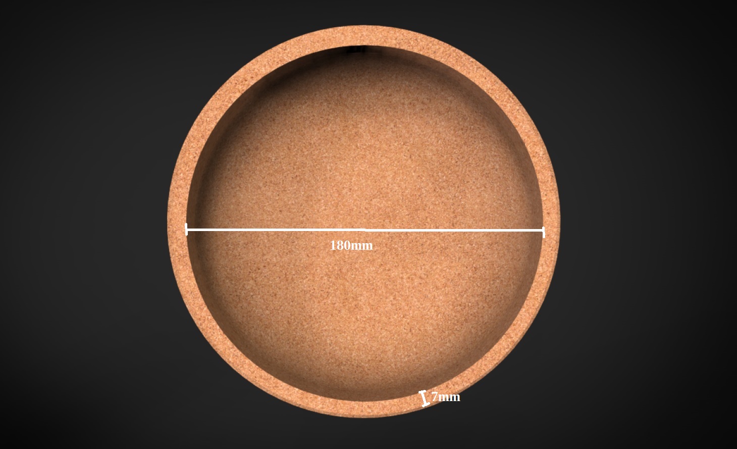 Kork Urne Abmessungen Deckel innen