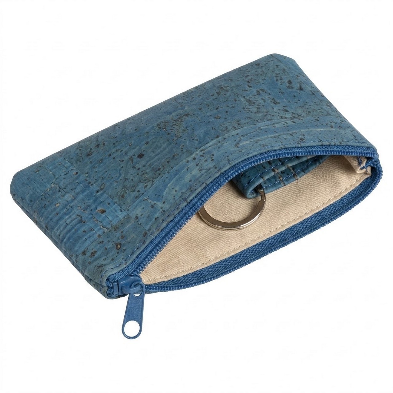 Schickes Etui aus blauem Korkstoff