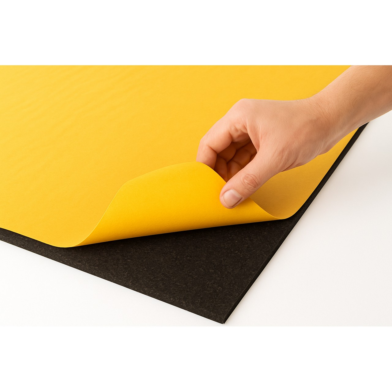 Schwarze selbstklebende Korkplatte 900x600x5 mm mit ORAFOL-Klebefolie als Pinnwand & Wandverkleidung