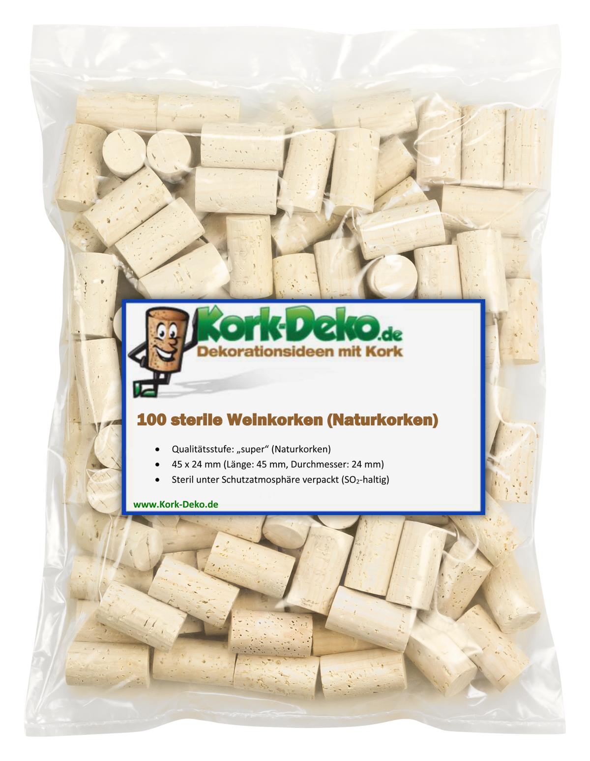 100 Sterile Korken zur Weinbereitung kaufen