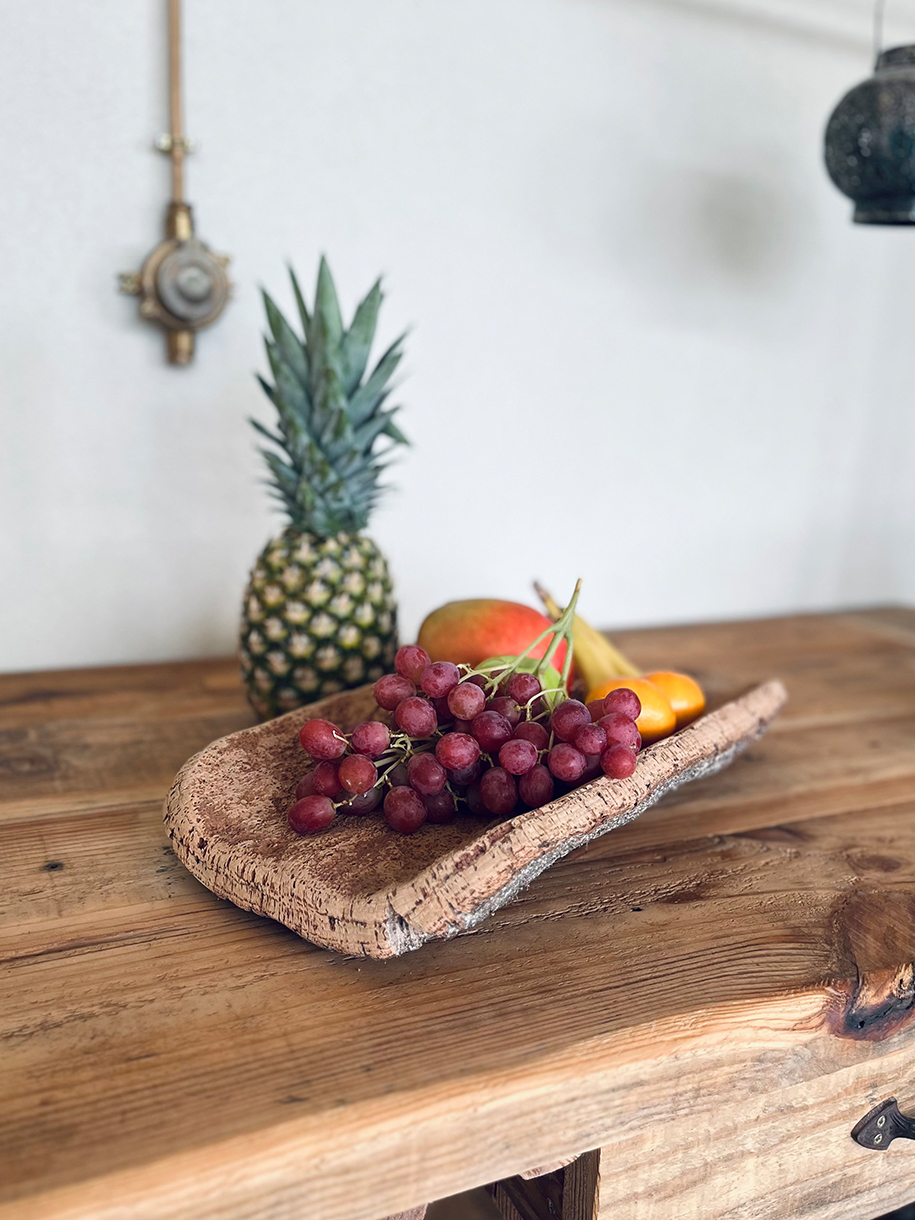 Nachhaltige Kork-Obstschale 30x20cm | Naturkork Dekoschale | Einzigartiges Wohnaccessoire