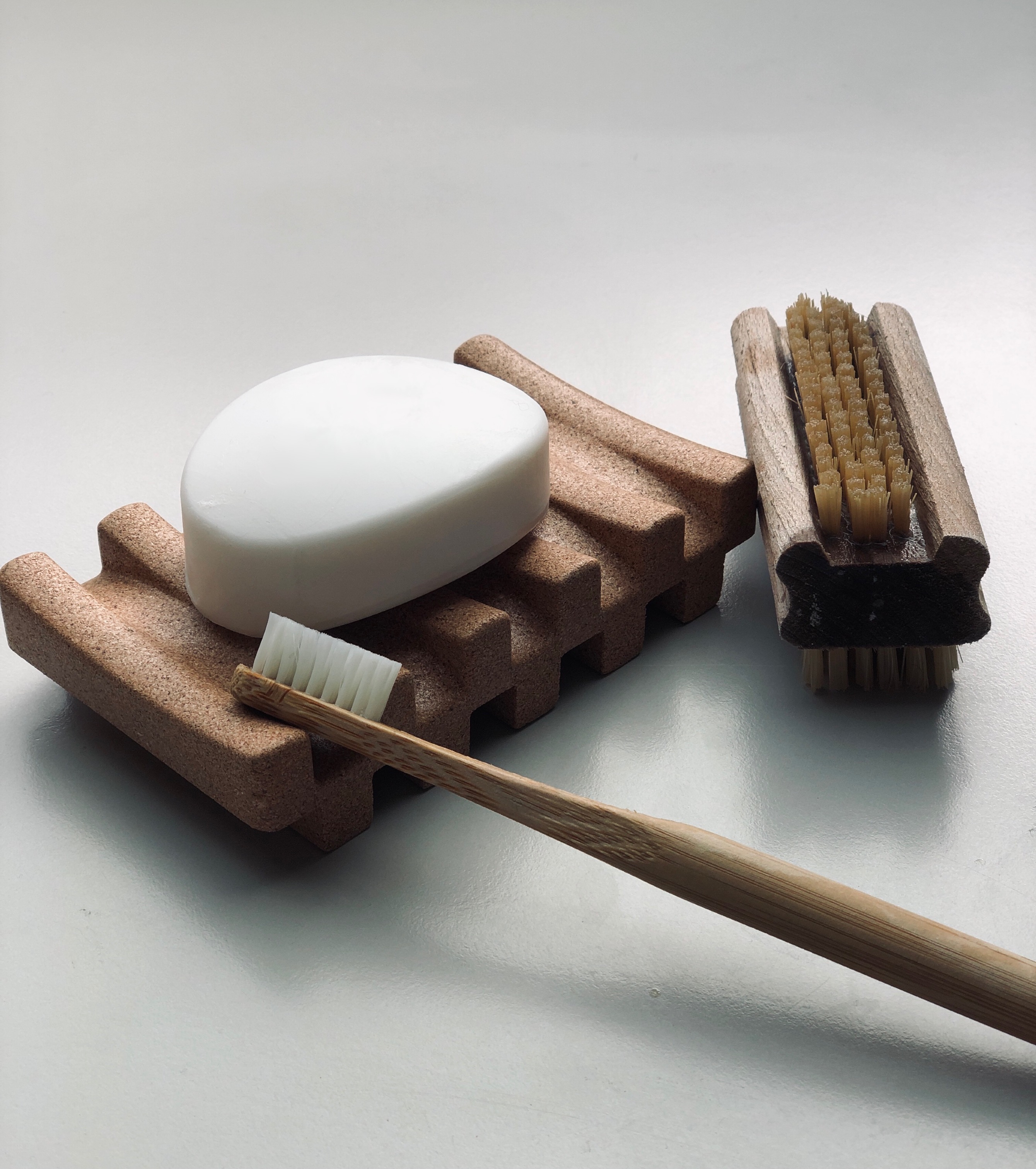 Seifenablage aus Presskork | Seifenschale | 13,5 x 8 x 3 cm