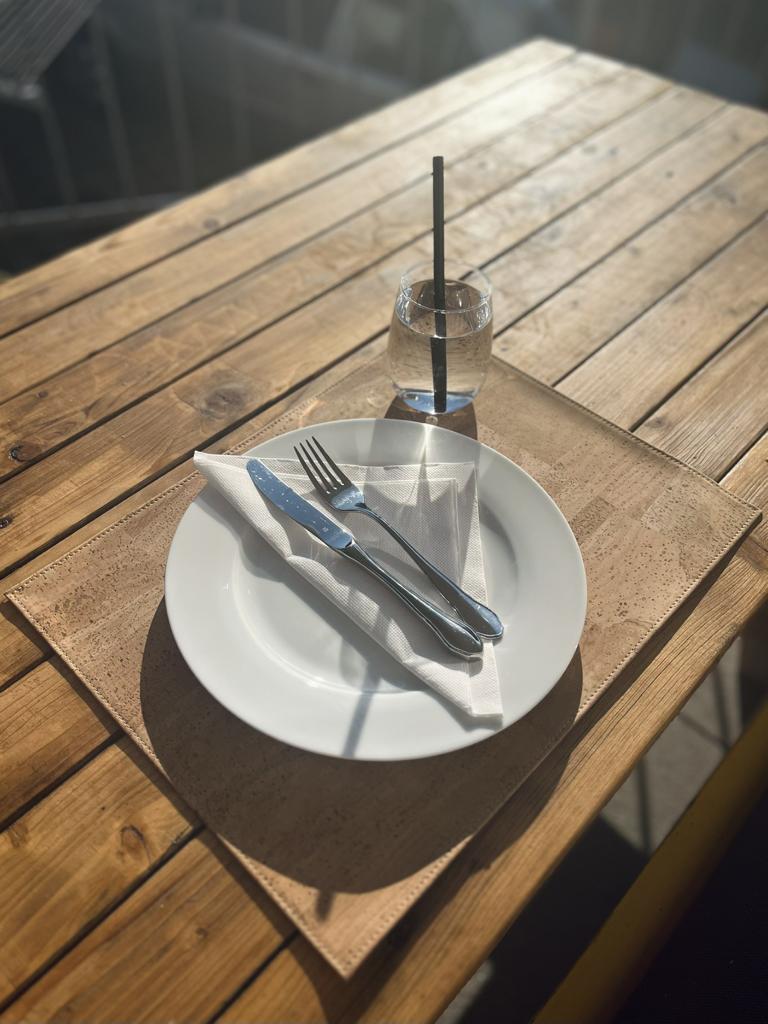 Tischset (Platzdeckchen) aus Kork-Stoff