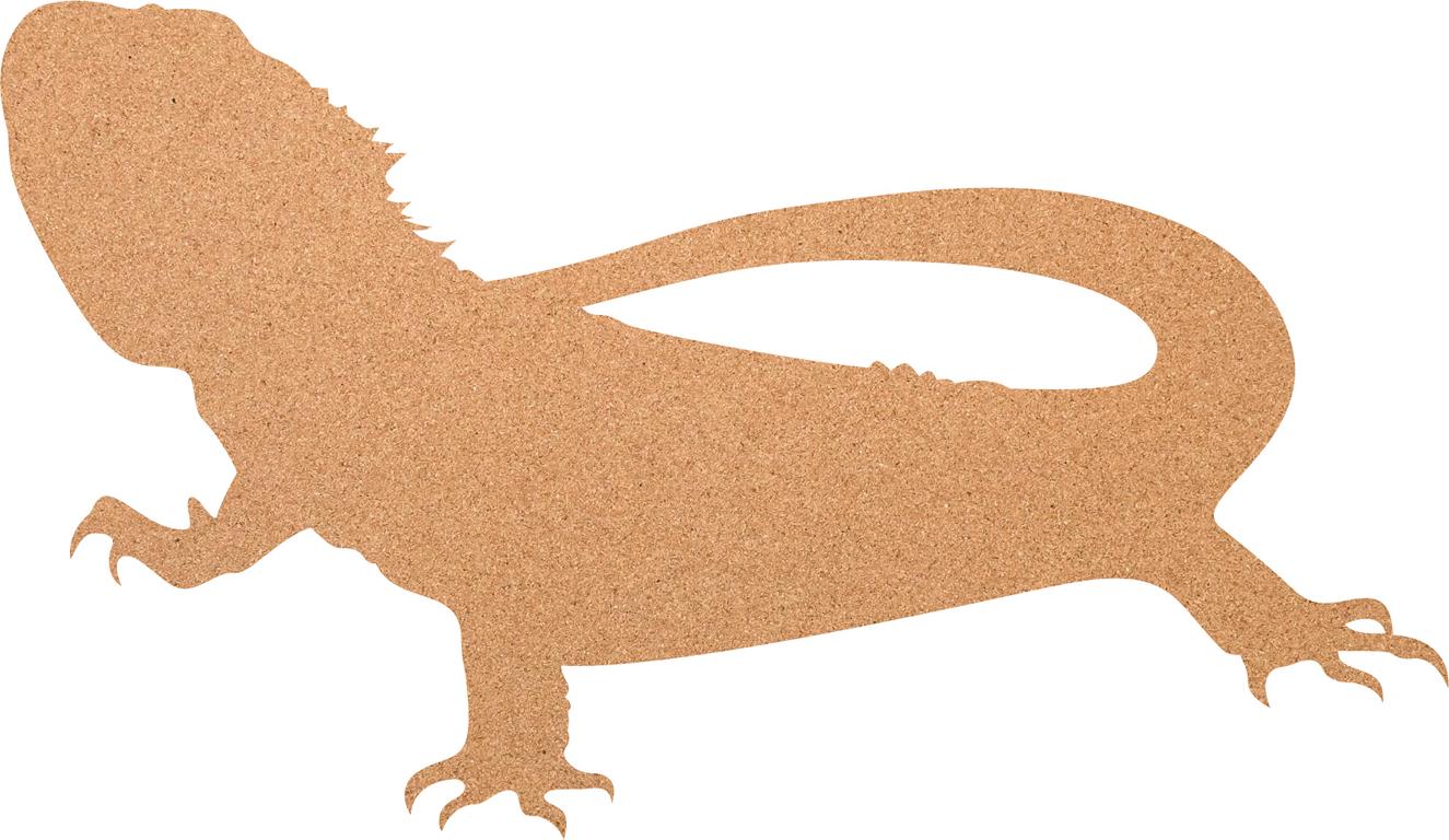 Kork-Pinnwand Leguan