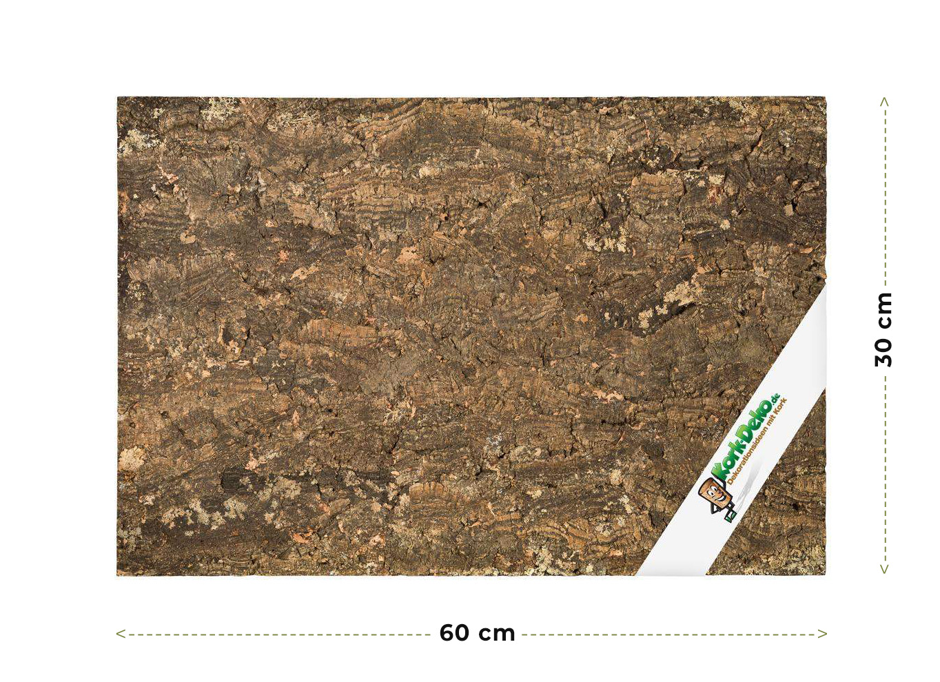 Korkrückwand Forest 60 x 30 cm (Rückwand Terrarium), 3D Kork-Rückwand 600 x 300 mm