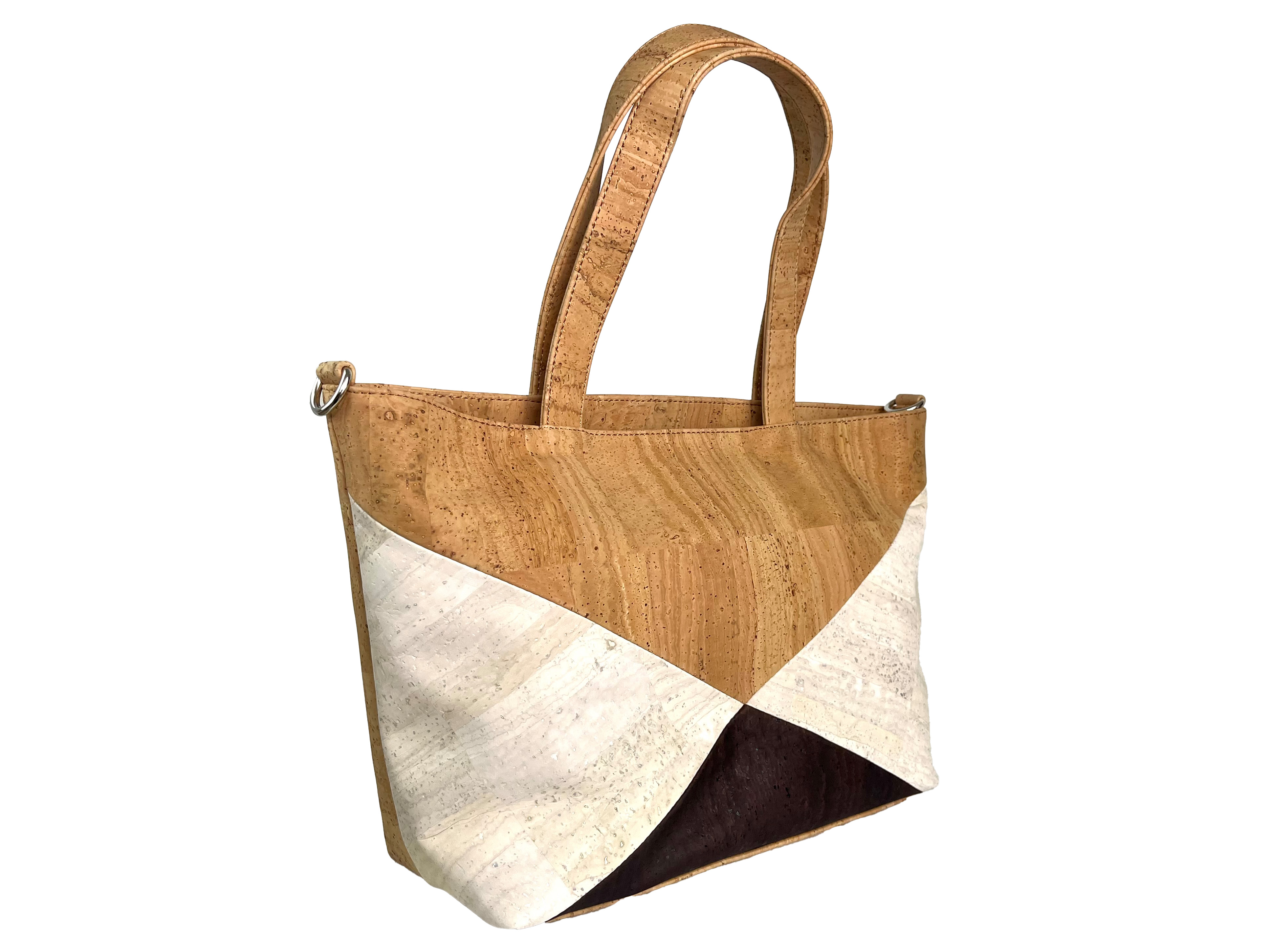große Shopper Tasche aus nachhaltigem Kork Stoff