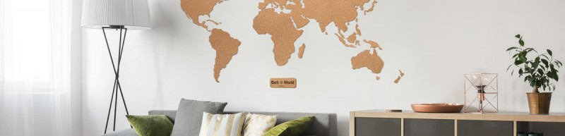 Kork-Weltkarten & Wandgestaltung