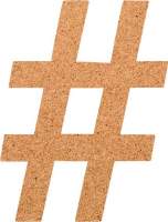 Kork-Pinnwand Hashtag