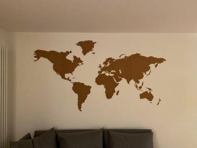 Weltkarte aus Kork Pinnwand