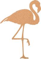 Kork-Pinnwand Flamingo