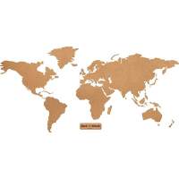 XXL Kork Weltkarte auf weißen Hintergrund 