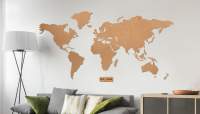 Weltkarte aus Kork