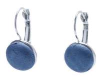 Stylischer Ohrring in Dunkel-Blau