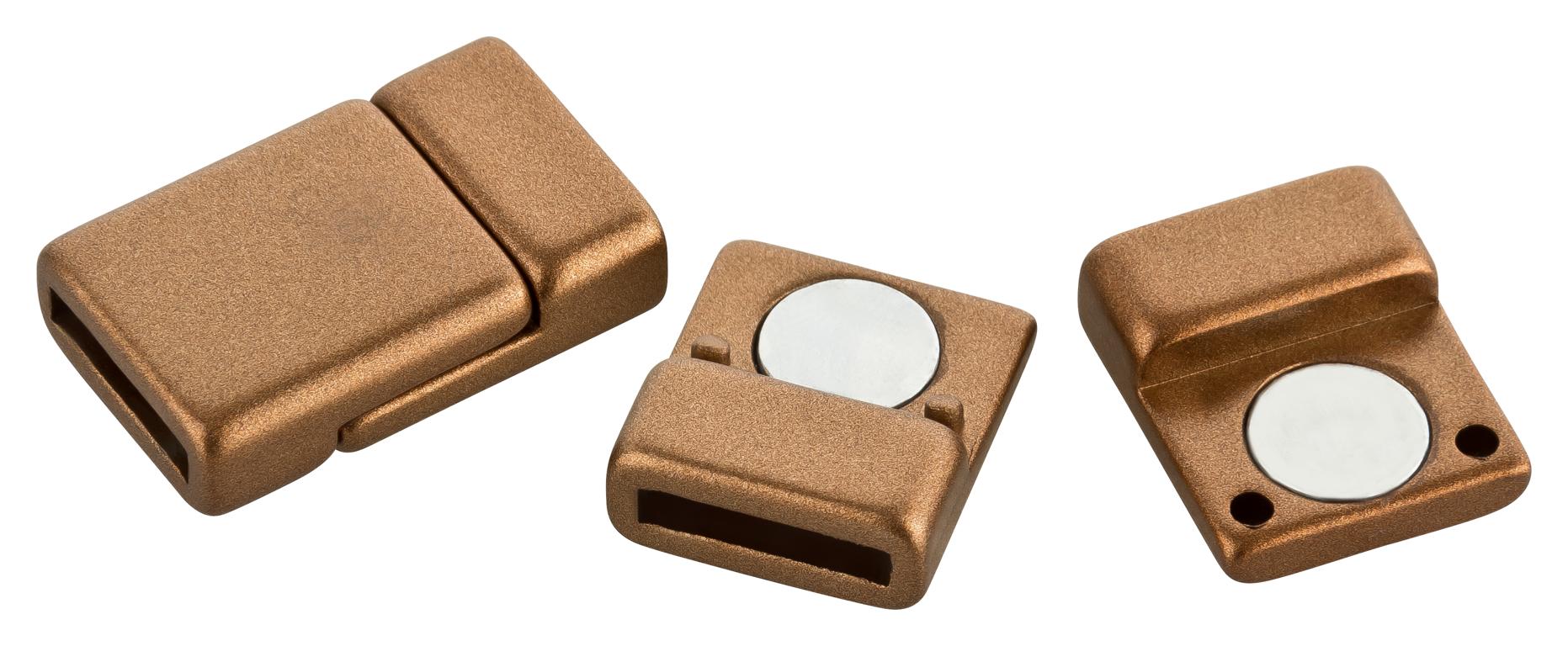 Magnetverschluss für Armbänder | Bronze | flach | für 10 mm Armbänder