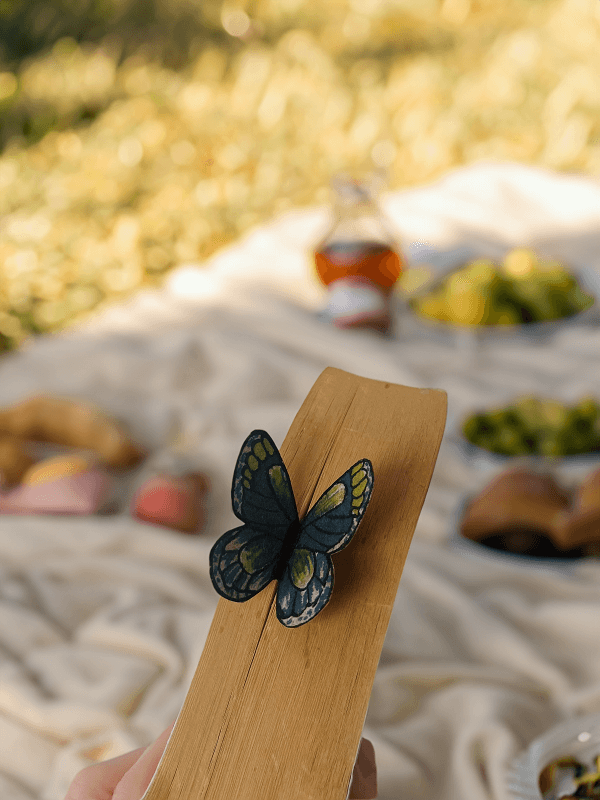 Variante 3: Lesezeichen basteln mit Schmetterling